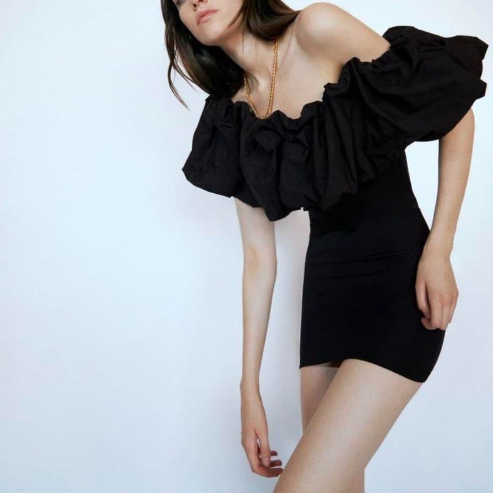 🆕 Zara | Poplin Inserts Dress